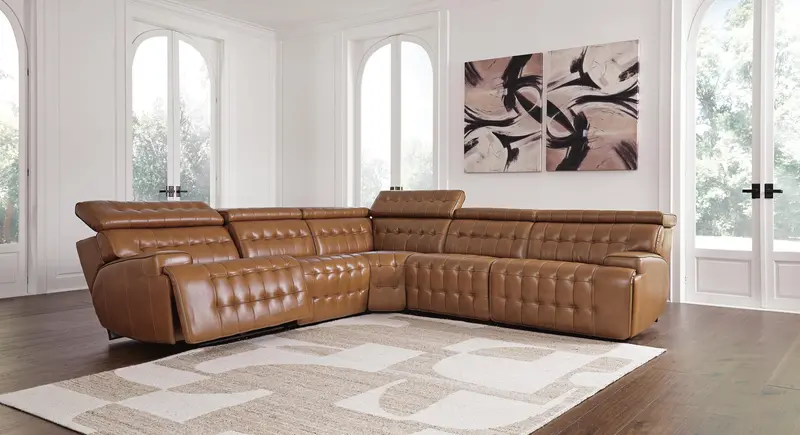Temmpton Adjustable 5-Piece Power Reclining Modular Sectional 1