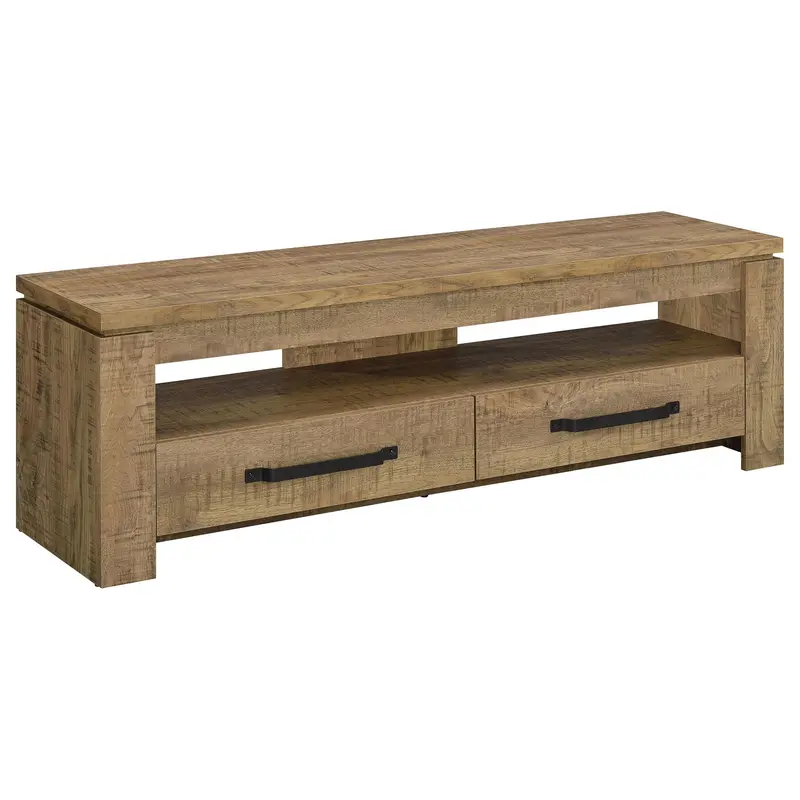 Tesoro Mango-Colored Tv Stand With Two Functional Drawers 1