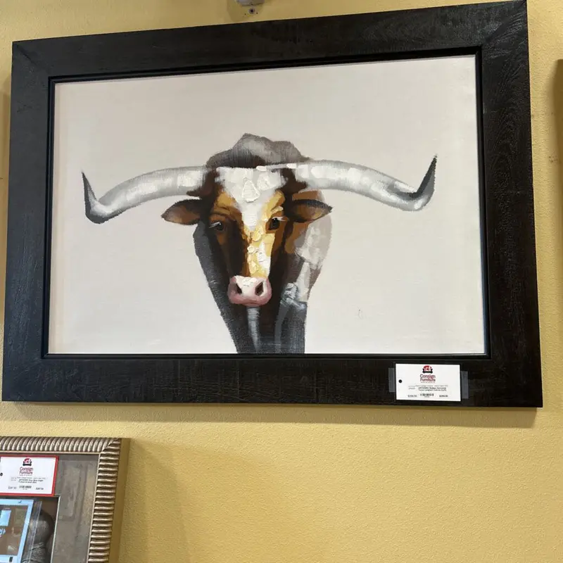 Texas Longhorn Wall Art – Horizontal Canvas Print 1