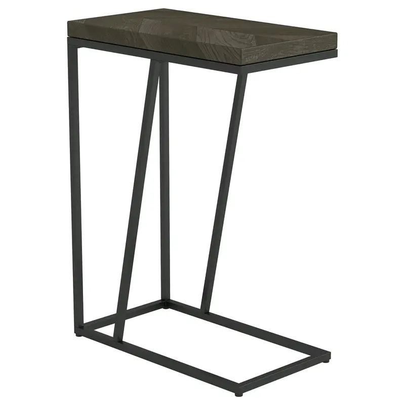 Textured Herringbone Pattern Accent Table 1