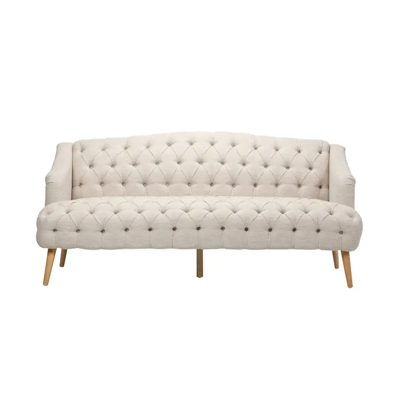 Three-Seat Wooden-Leg Sofa – Versatile For Living Room Or Study 2