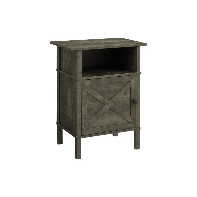 Transitional Side Table With Concealed Storage Compartment 1