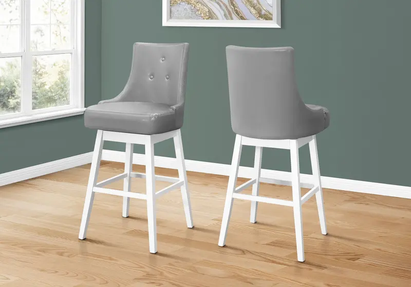 Transitional Swivel Bar Stool – Set Of Two, Bar Height 1