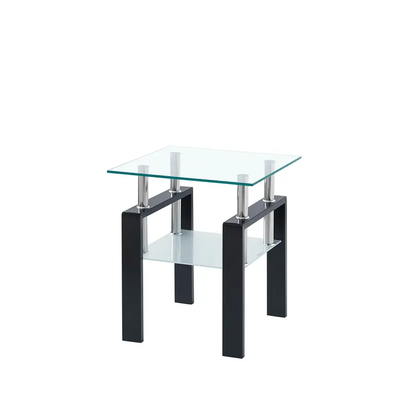 Two-Tier Tempered Glass Coffee Table – Luxury Modern Living Room Centerpiece 3