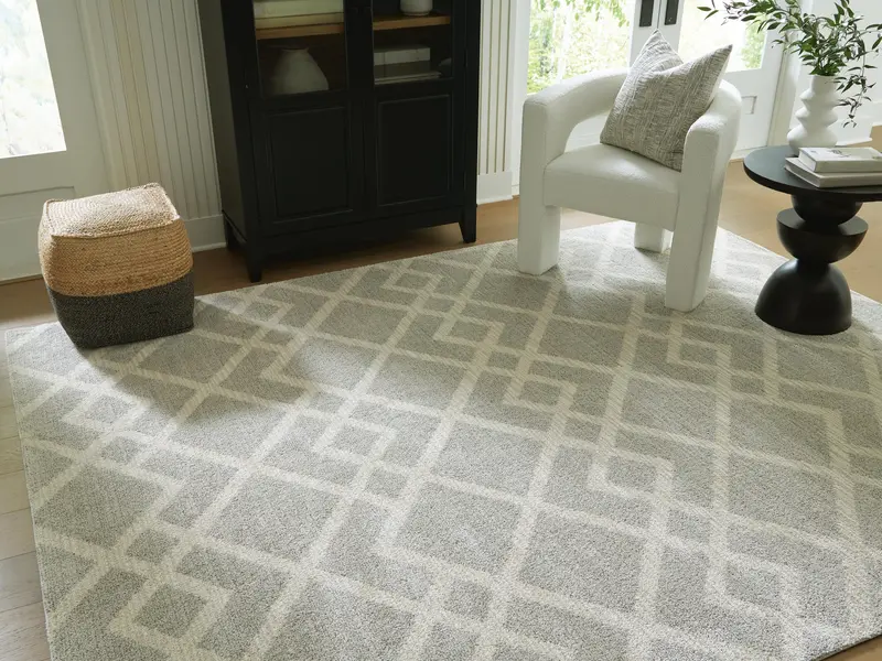 Unawick Geometric Medium Rug – Ashley Express 1