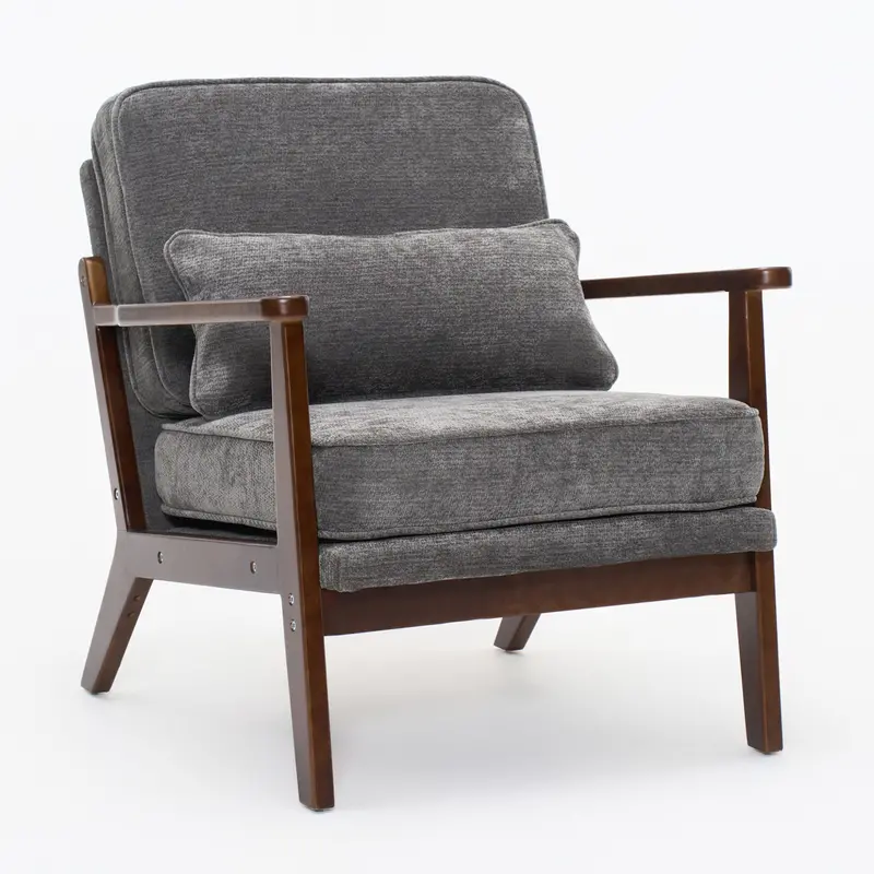 Upholstered Living Room Chair With Removable Lumbar Pillow 1