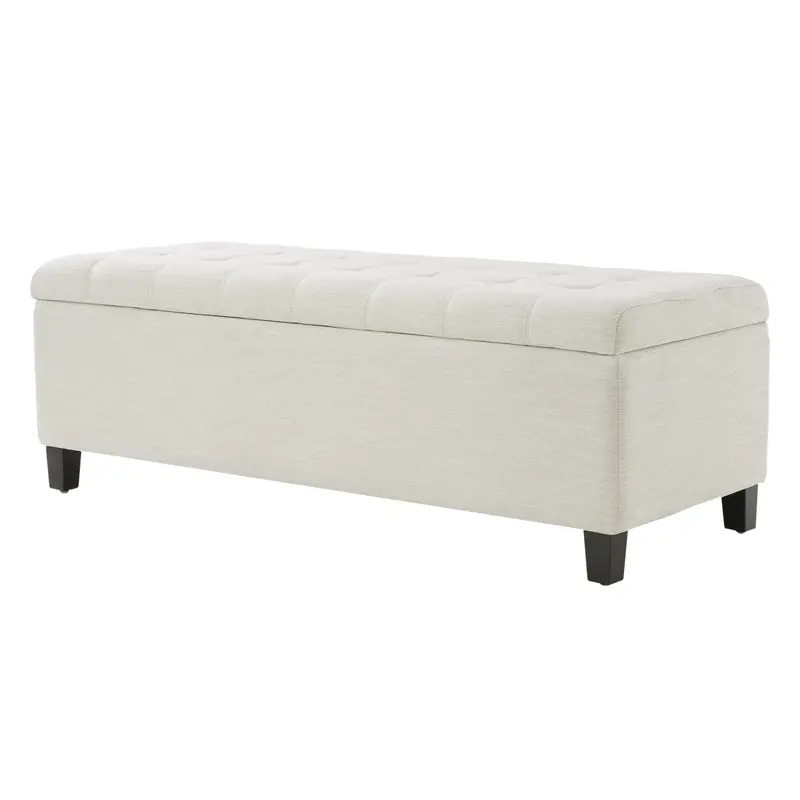 Upholstered Storage Ottoman Bench With Lift-Top Lid 1