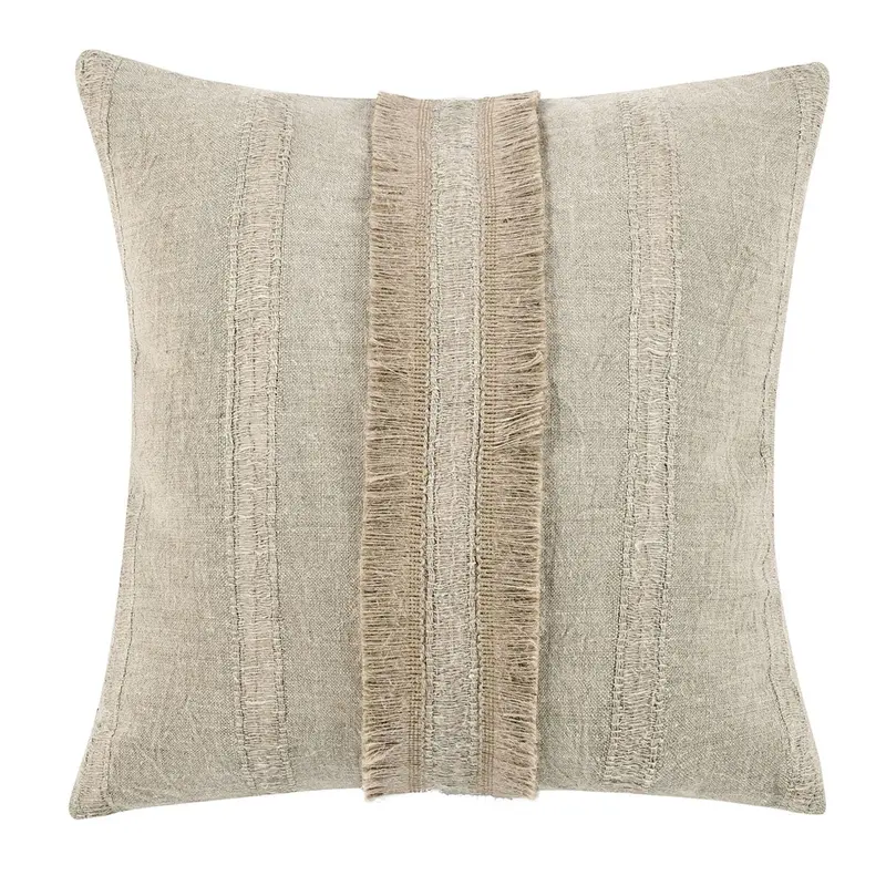 Valley Natural Linen Pillow – Simple, Textured Accent Cushion 1