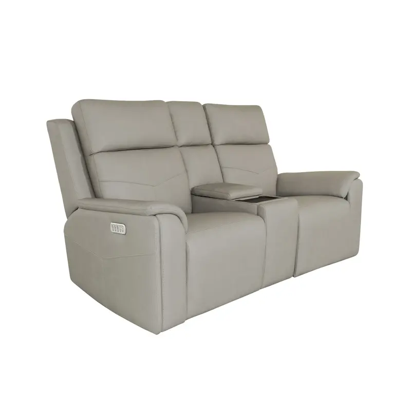 Vernon Power Reclining Loveseat With Console, Dual Headrests, Lumbar, Heat, And Massage 1