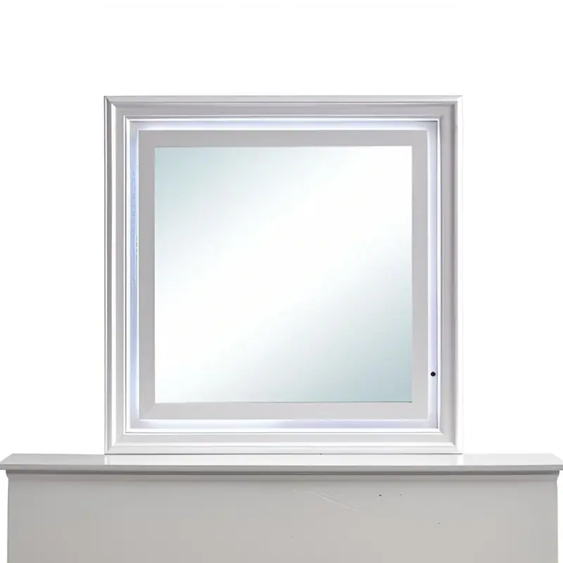 Verona Wall Mirror With Premium Low-Distortion Glass And Minimalist White Frame 1