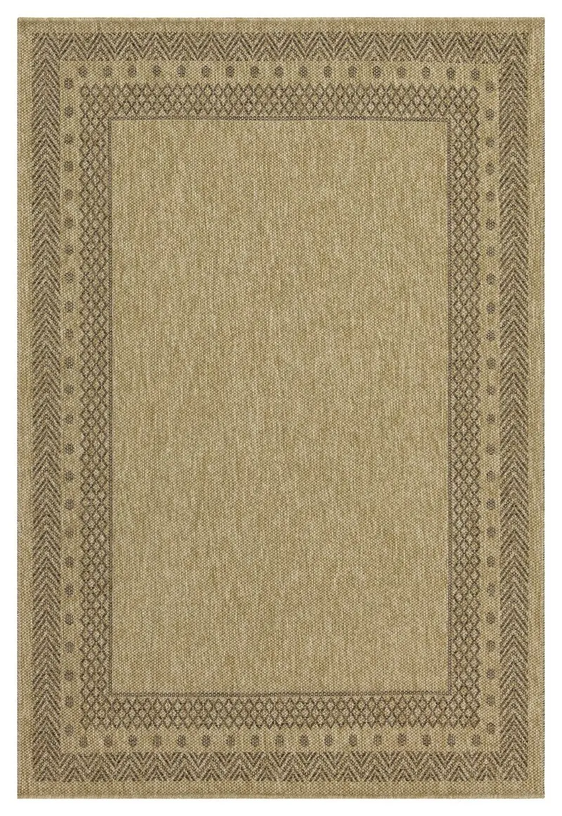 Versatile Elegant Area Rug – Indoor/Outdoor Polypropylene Design In Earth Palette 1