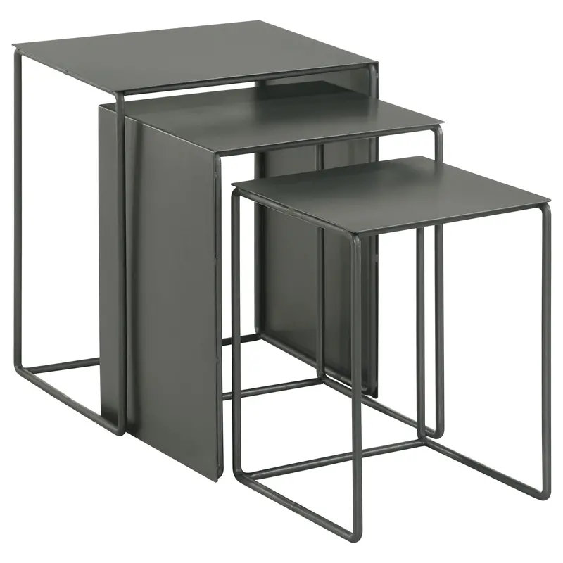 Vestal Gray 3-Piece Rectangular Nesting Coffee Table Set 1