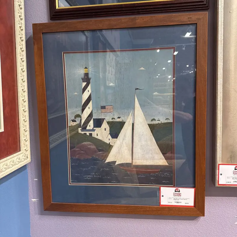 Warren Kimble Inspired Framed Art – Warm Brown Wood Frame (At Edition) 1