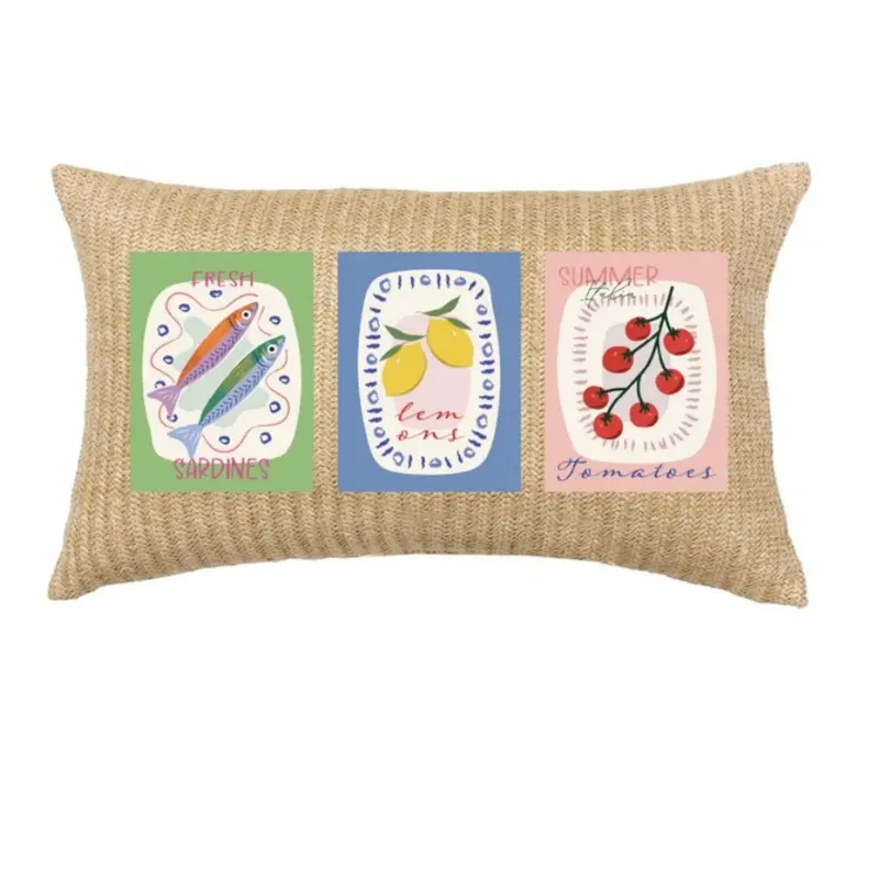 Weather-Resistant Outdoor Lumbar Pillow – Vibrant Multi-Color Design 1
