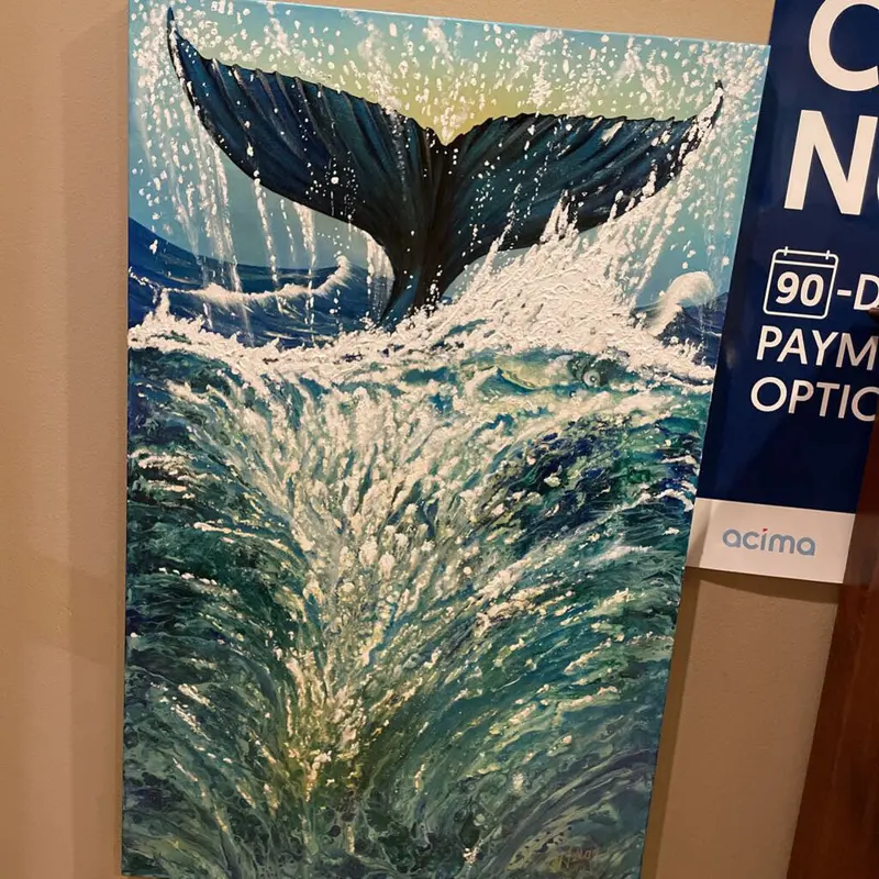 Whale-Themed Wall Art Print In Coastal Style 1