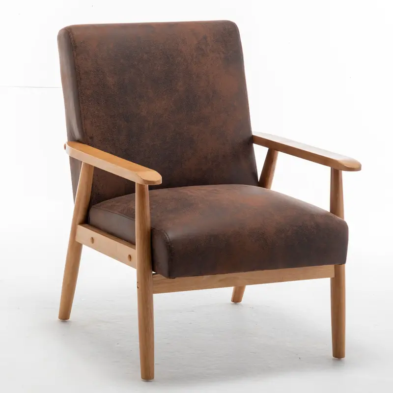 Wide Brown Armchair – Comfort-Oriented Contemporary Design 1