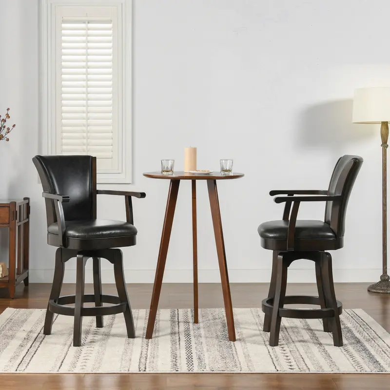 Williams Swivel Counter Stool With Padded Seat And Metal Base 1