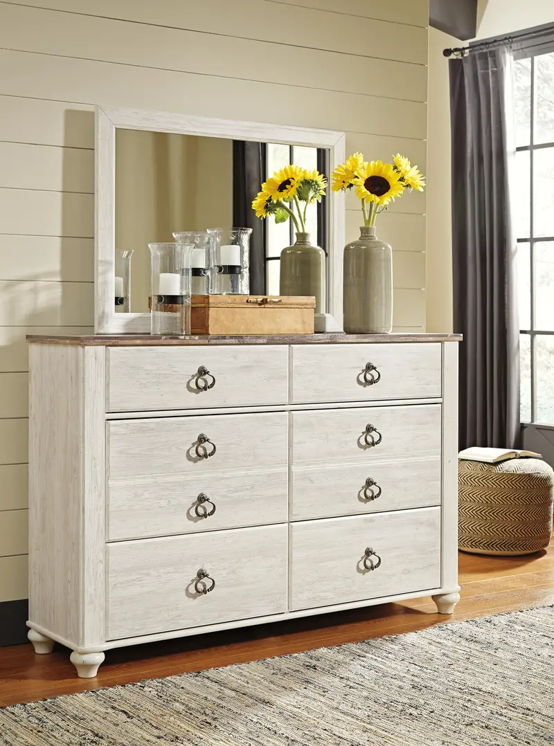 Willowton Dresser And Coordinating Mirror Set 1