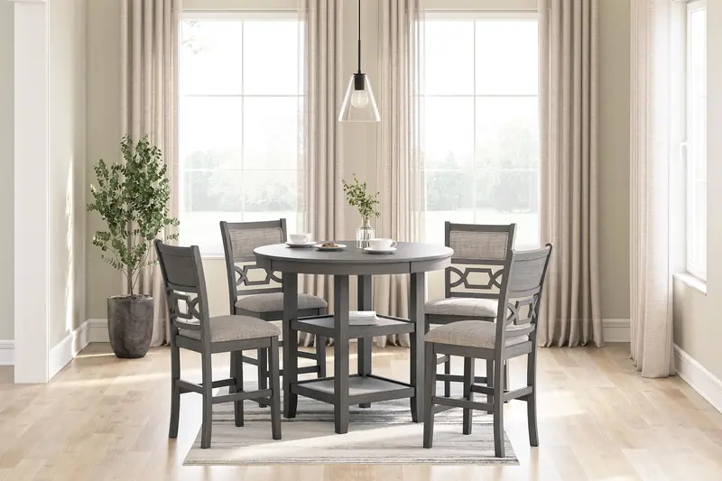 Wrenning Counter-Height Dining Set – 5-Piece Casual Kitchen Island Collection 1