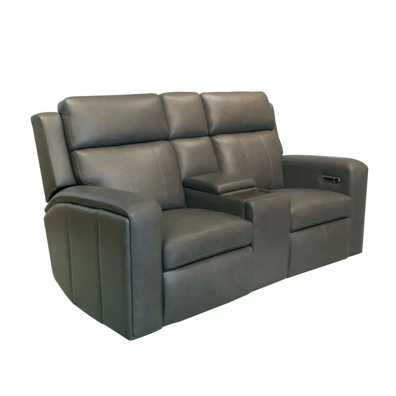 Wyatt Power Reclining Loveseat With Center Console, Headrests, And Lumbar Support 1