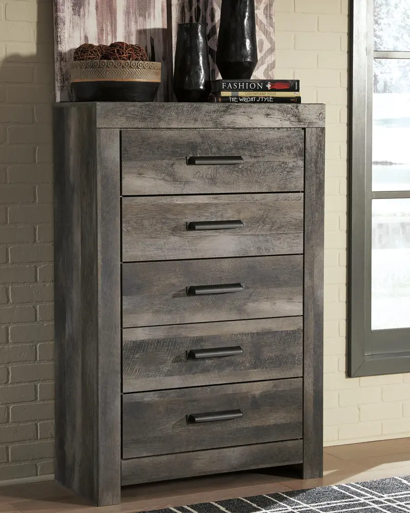 Wynnlow 5-Drawer Chest – Compact Vertical Storage Unit 1