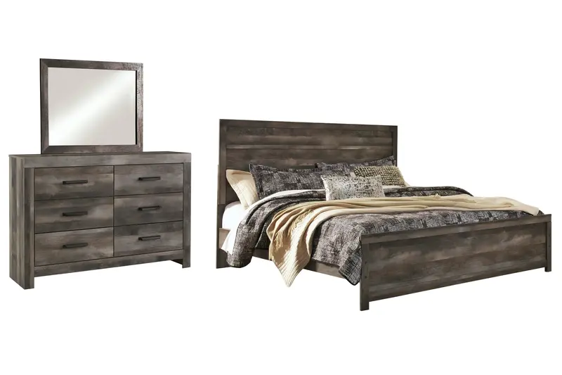 Wynnlow King Panel Bed With Mirrored Dresser Only 1