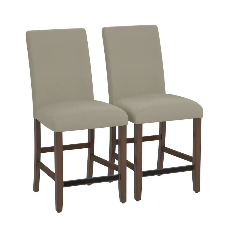 Zeph Upholstered Barstool Set – Two-Piece Modern Counter Seating 1