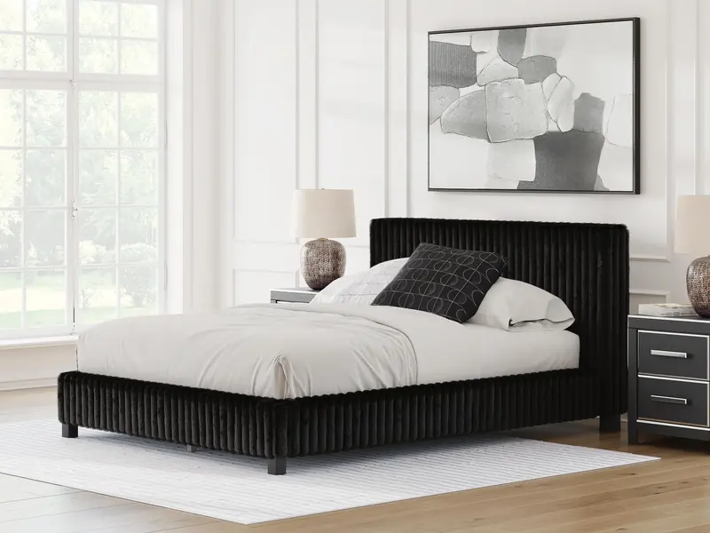 Zuraleus Queen-Sized Upholstered Bed Frame 1
